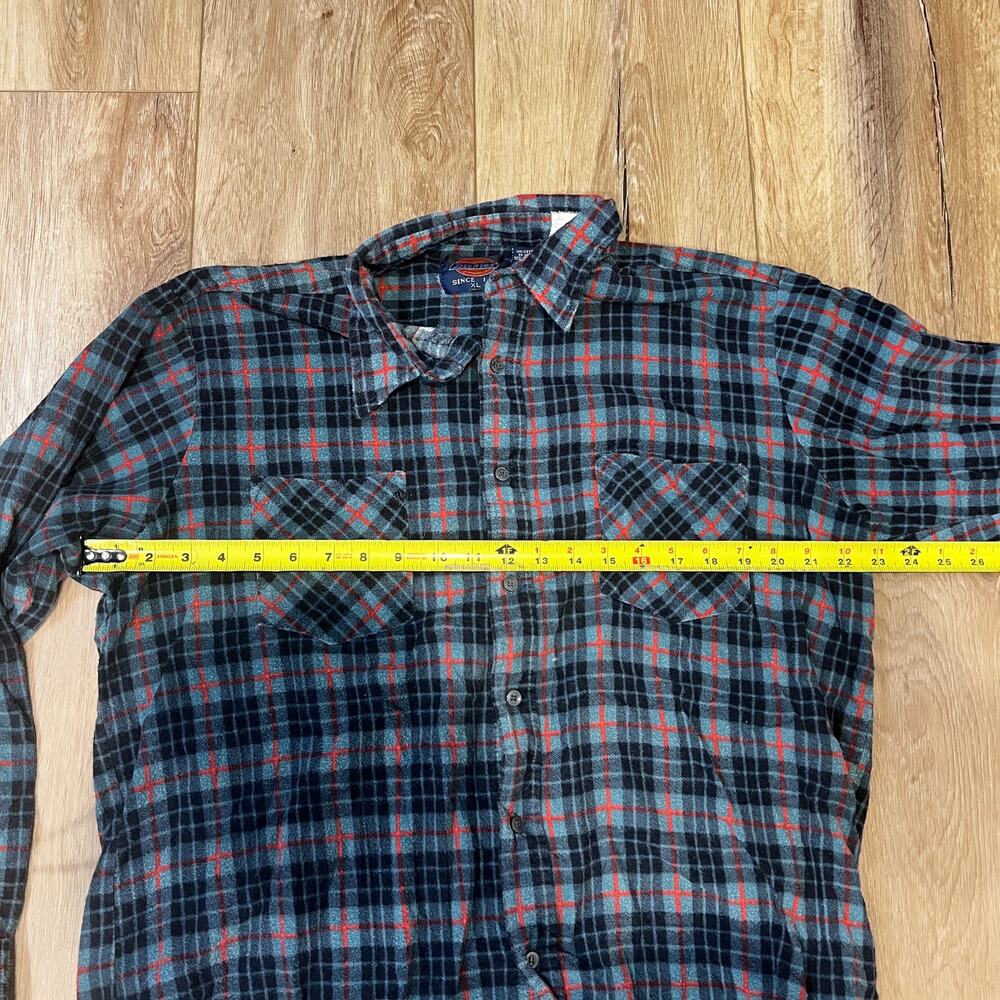 DICKIES Men's Plaid Button Up Shirt Size XL - Picture 4 of 6